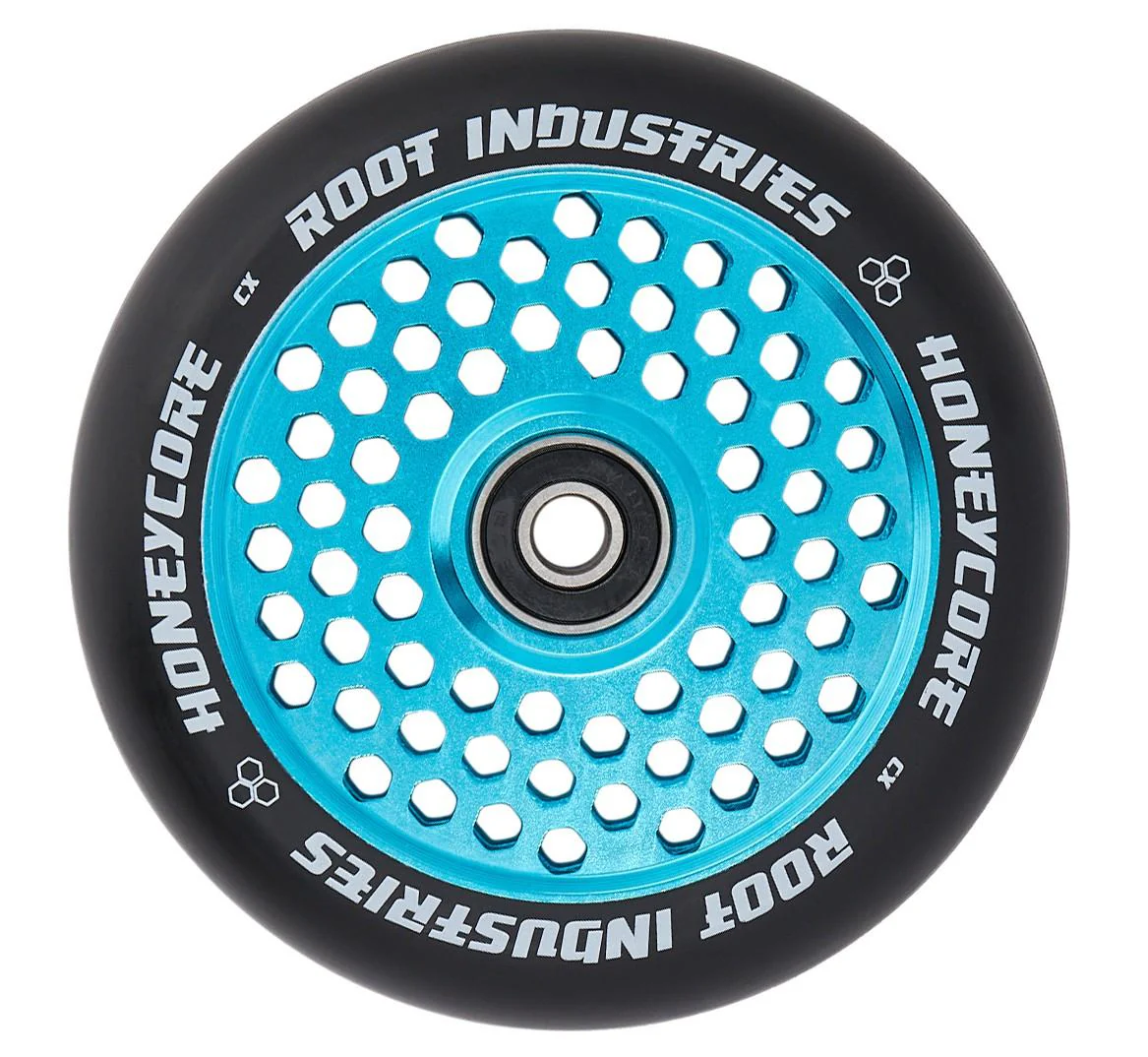 Root Industries HoneyCore Wheels 110mm - Black/Sky Blue (Pair) - Image 2