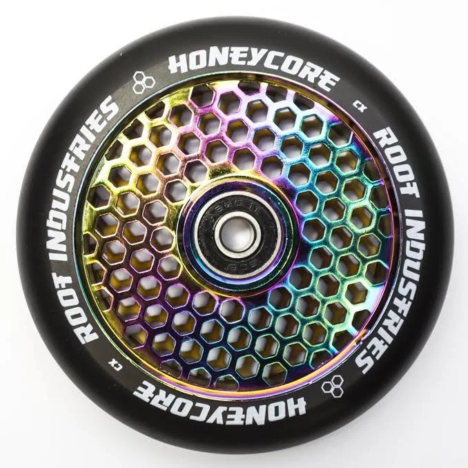 Root Industries HoneyCore Wheels 110mm - Black/Rocket Fuel (Pair) - Image 2