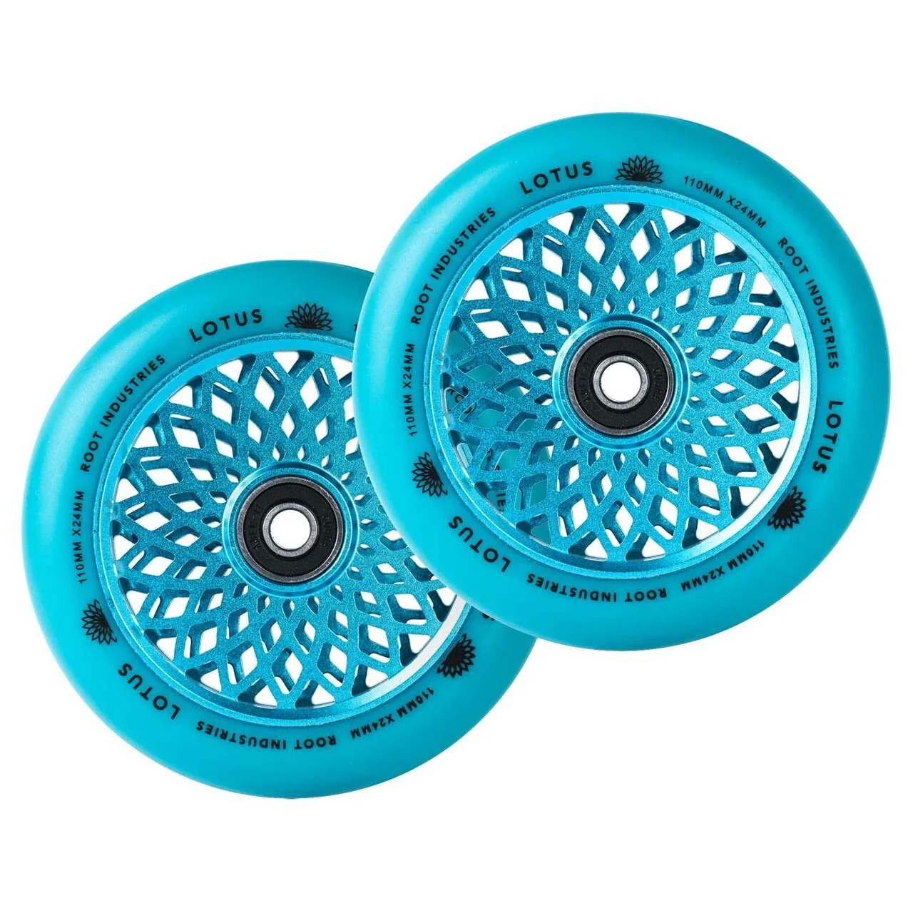 Root Industries 110mm X 24mm Lotus Wheels - Blue (Pair) - Image 2