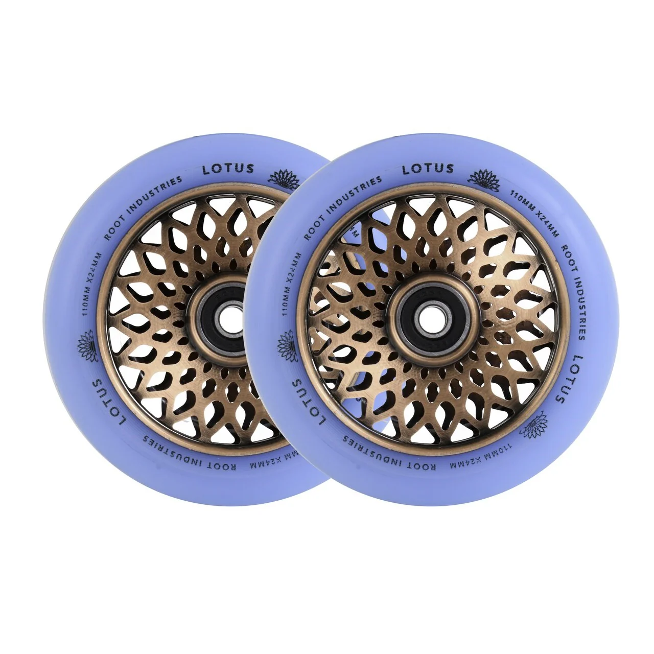 Root Industries 110mm X 24mm Lotus Wheels - Isotope/Coppertone (Pair) - Image 2