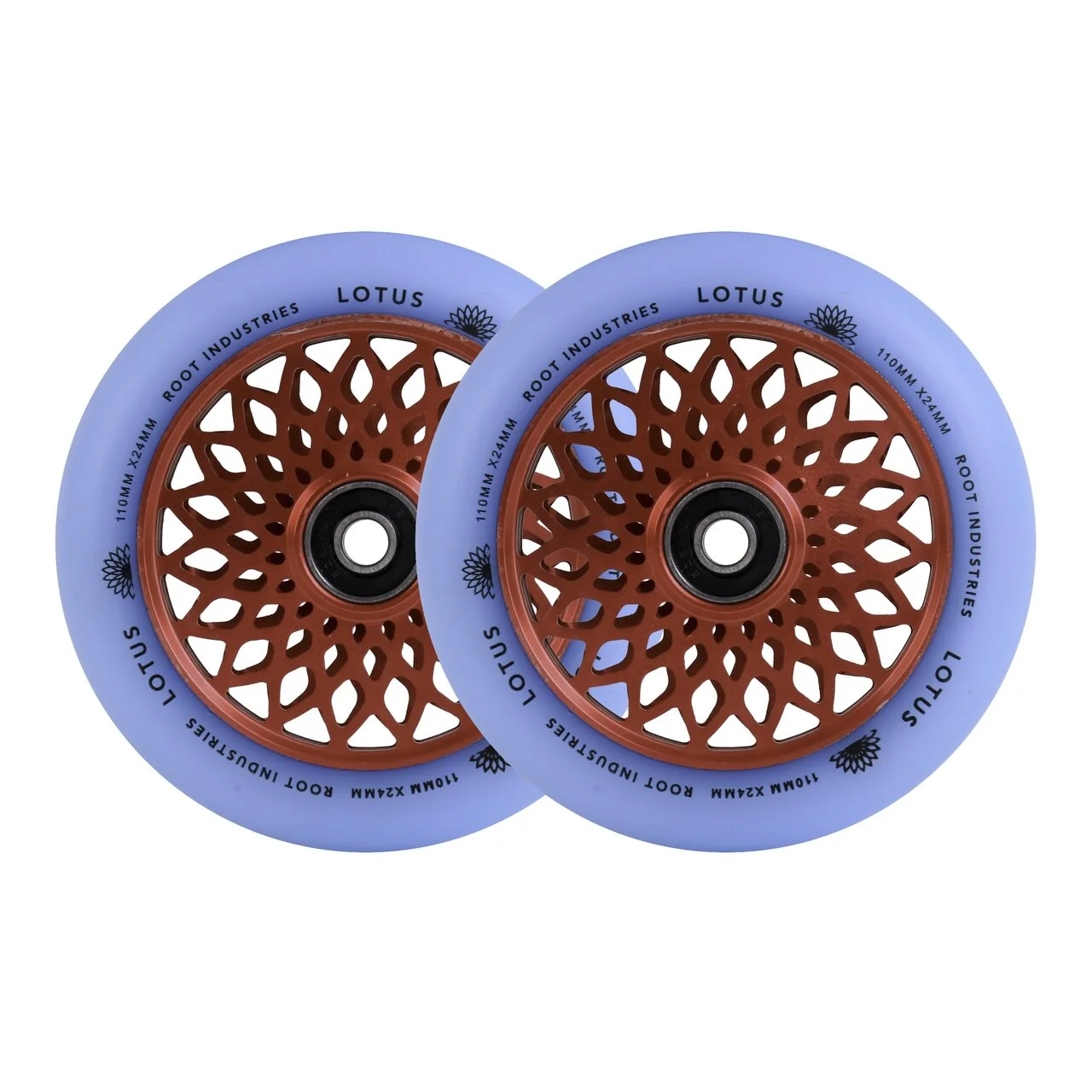Root Industries 110mm X 24mm Lotus Wheels - Isotope/Pink (Pair) - Image 2