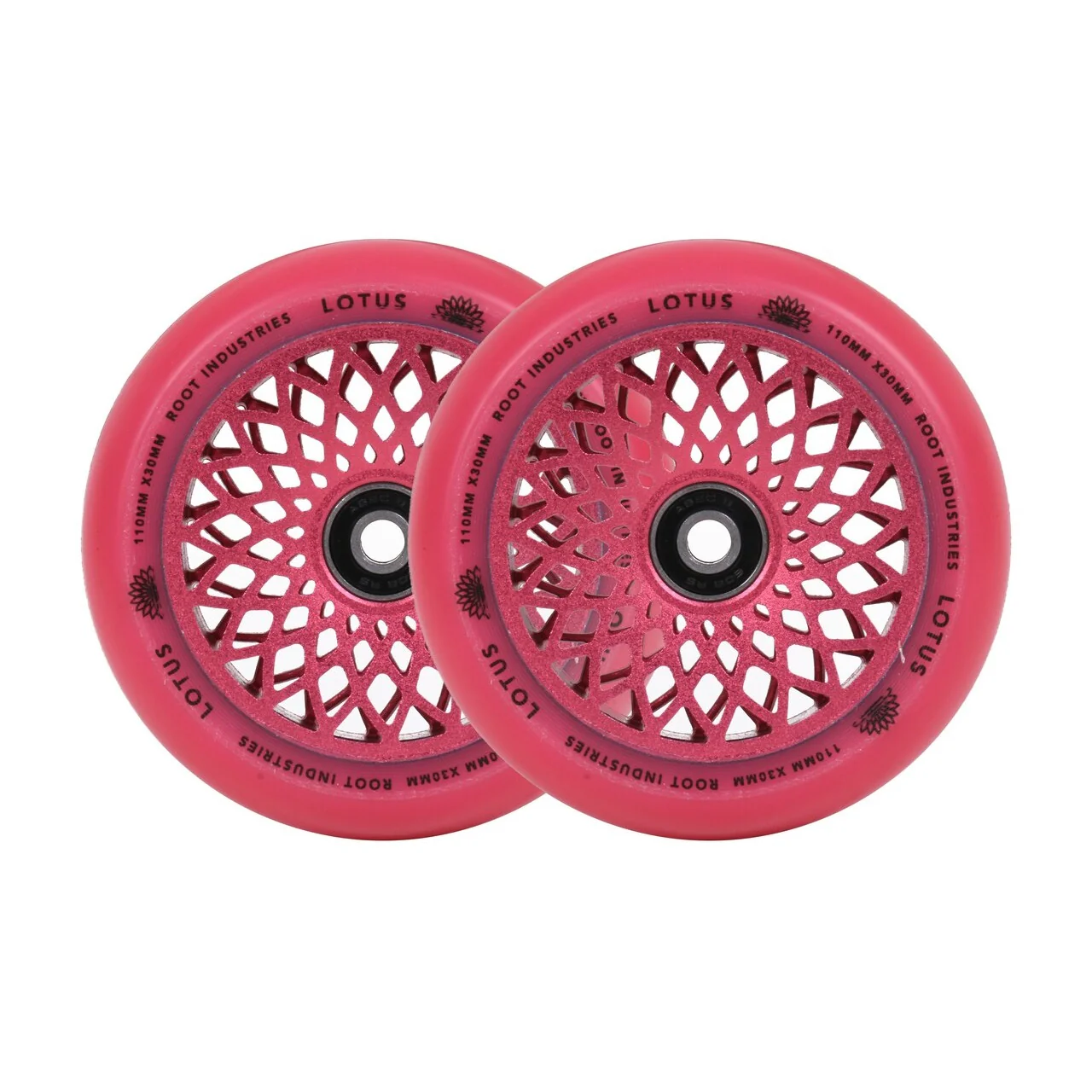 Root Industries 110mm X 24mm Lotus Wheels - Pink (Pair) - Image 2