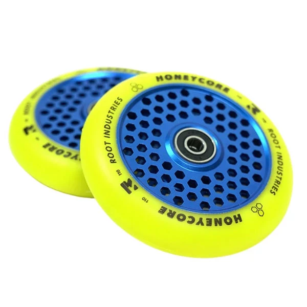 Root Industries HoneyCore Wheels 110mm - Yellow/Blue (Pair) - Image 2