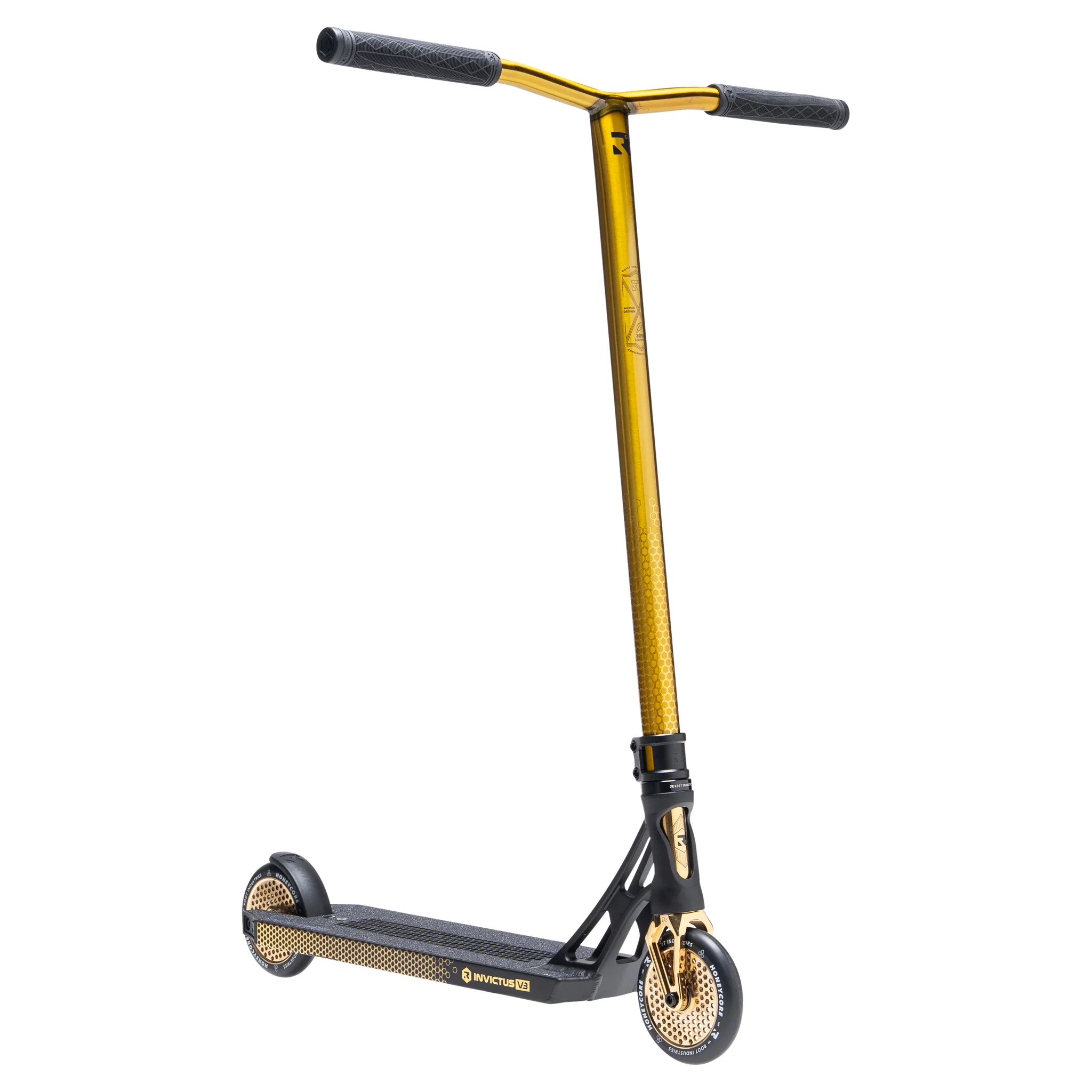 Root Industries Invictus V3 Complete Scooter - Gold Rush - Image 6
