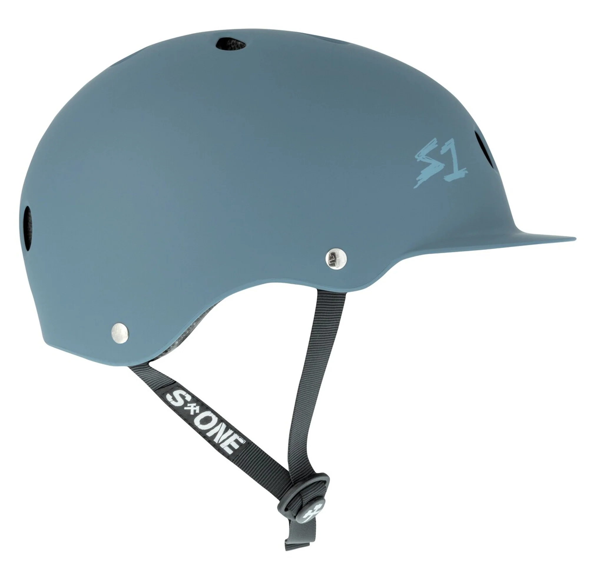 S1 Lifer Brim Helmet - Deep Blue Matte/Undialed LIT Collaboration - Image 3