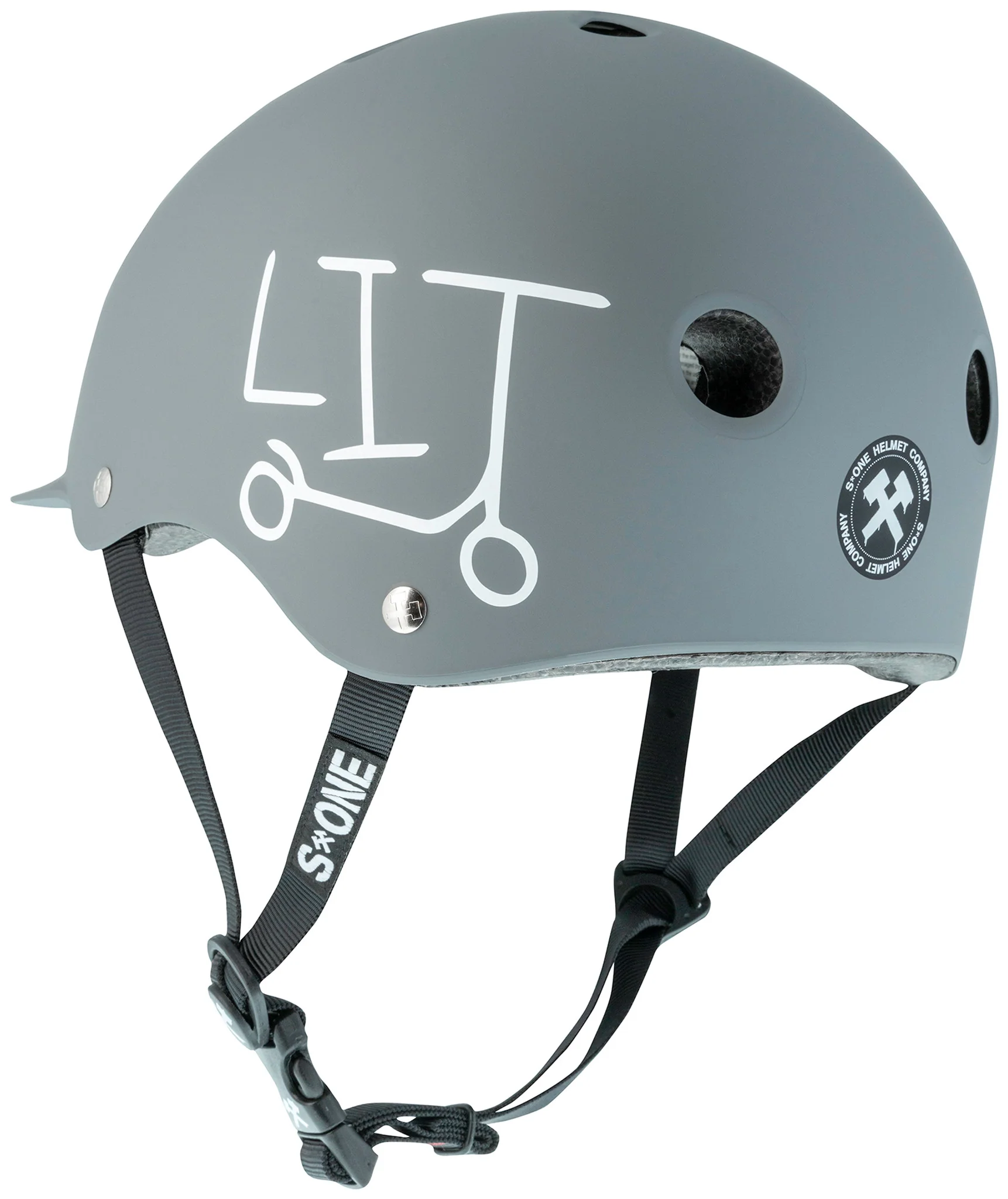 S1 Lifer Brim Helmet - Grey Matte/Undialed LIT Collaboration - Image 2