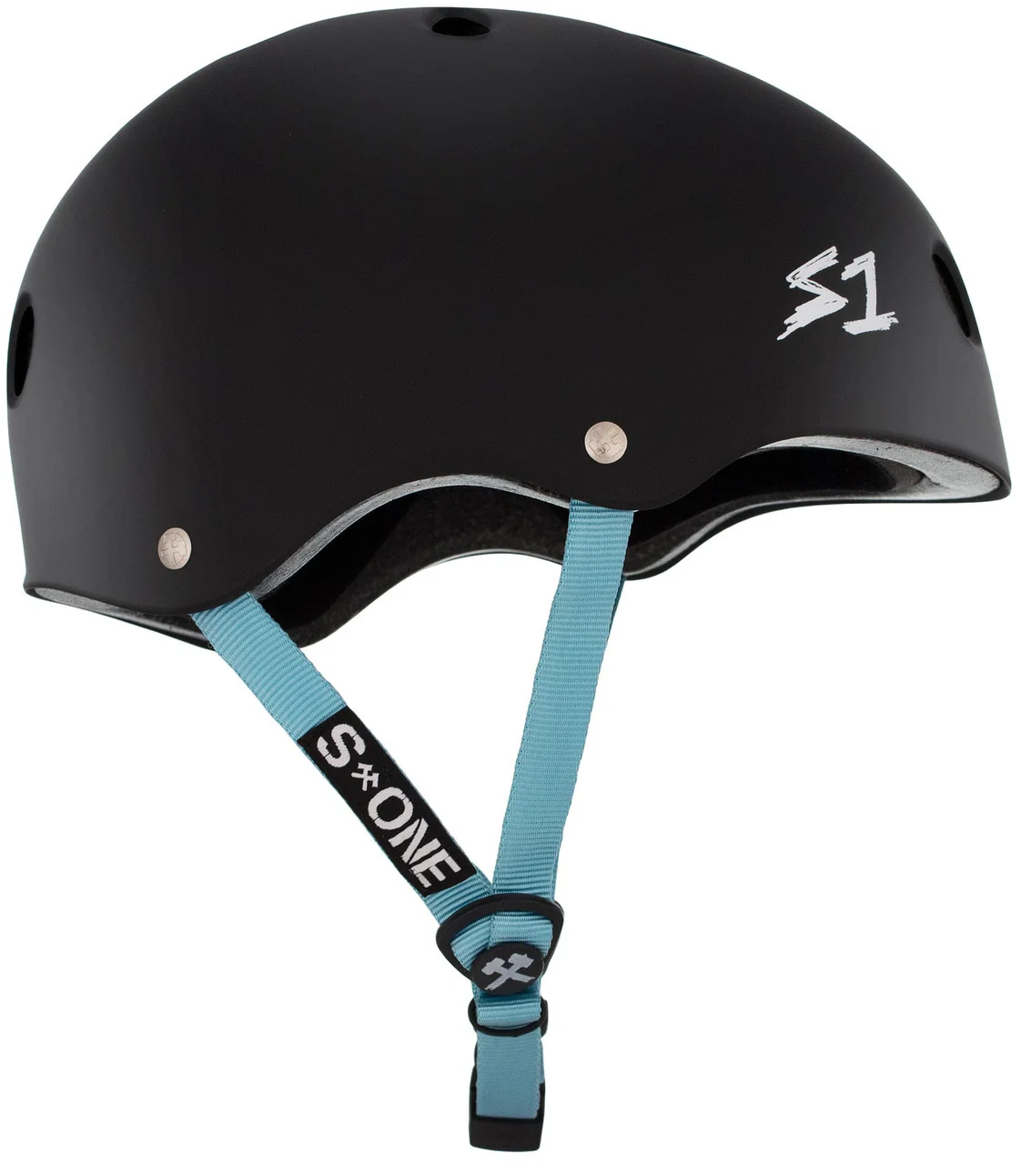 S1 Lifer Helmet - Black Matte/Light Blue Straps - Undialed LIT Collab - Image 2