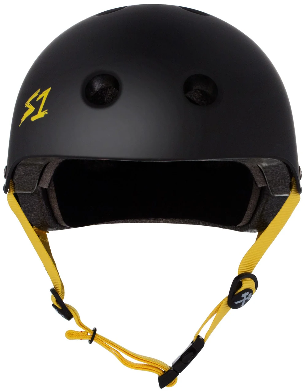 S1 Lifer Helmet - Black Matte/Yellow Straps - Image 2
