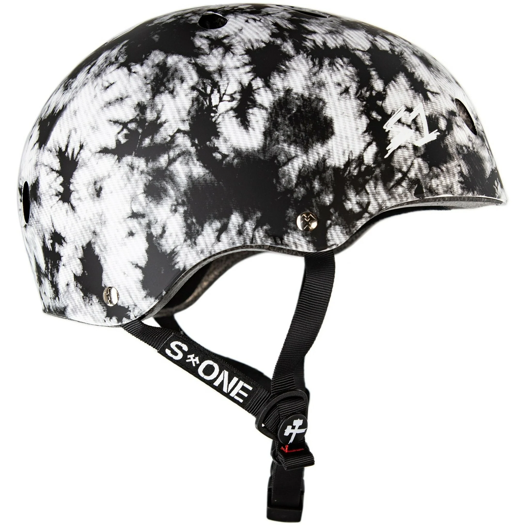 S1 Lifer Helmet - Black and White Tie-Dye Matte - Image 2