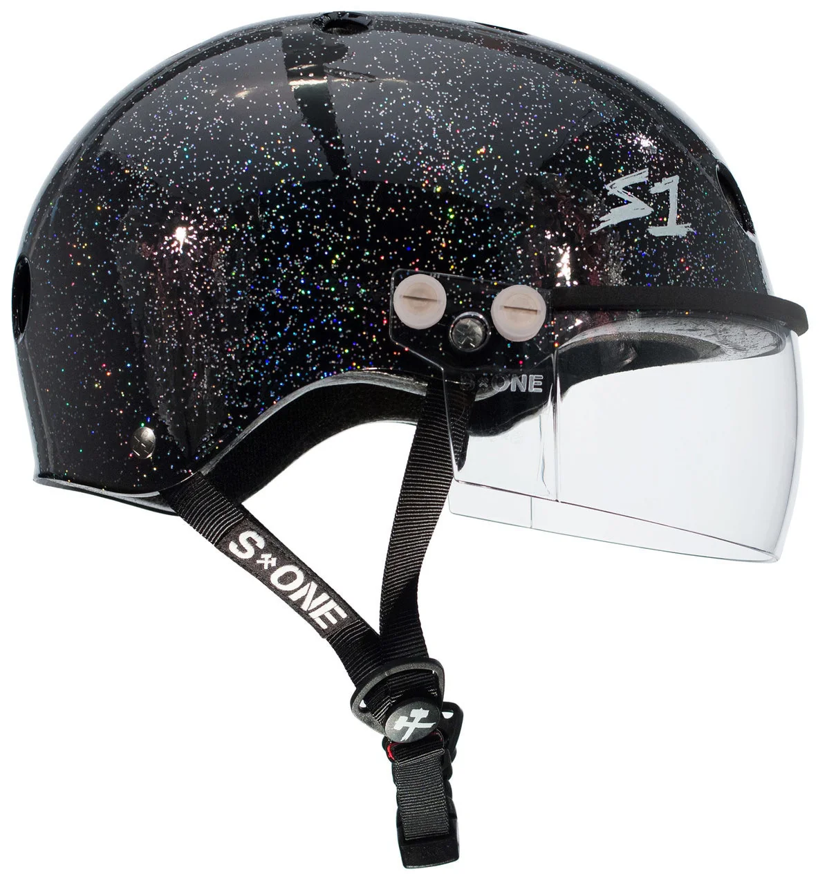 S1 Lifer Visor Gen 2 Helmet - Black Gloss Glitter - Image 2