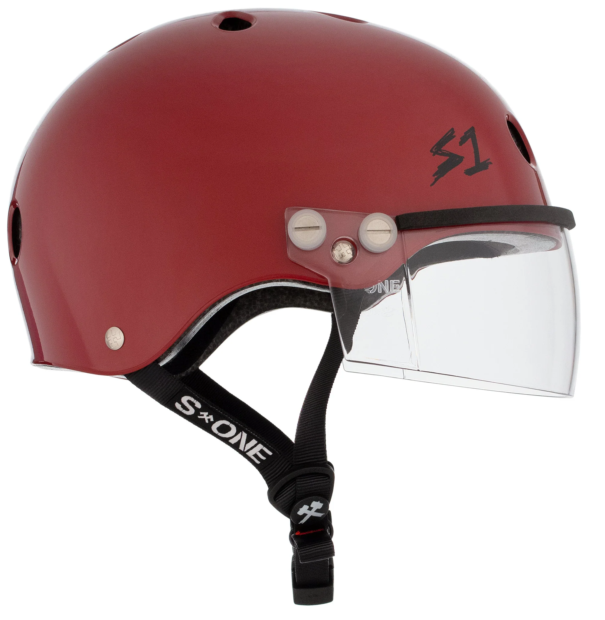 S1 Lifer Visor Gen 2 Helmet - Blood Red Matte - Image 2