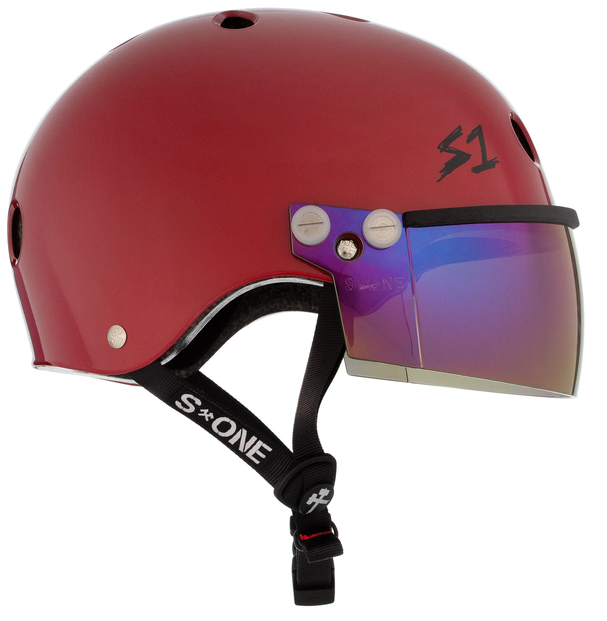 S1 Lifer Visor Gen 2 Helmet - Blood Red Matte - Image 6