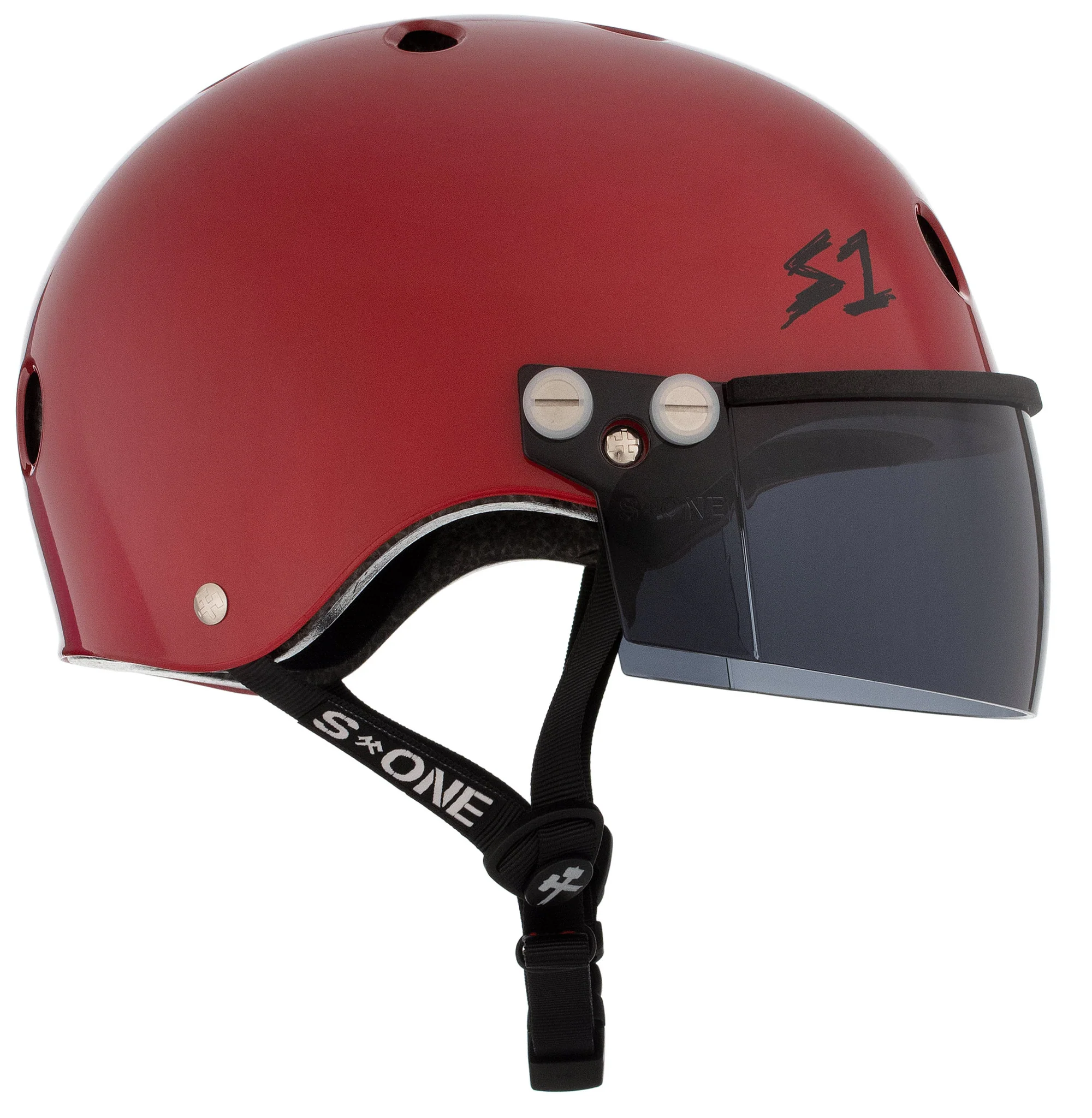 S1 Lifer Visor Gen 2 Helmet - Blood Red Matte - Image 8