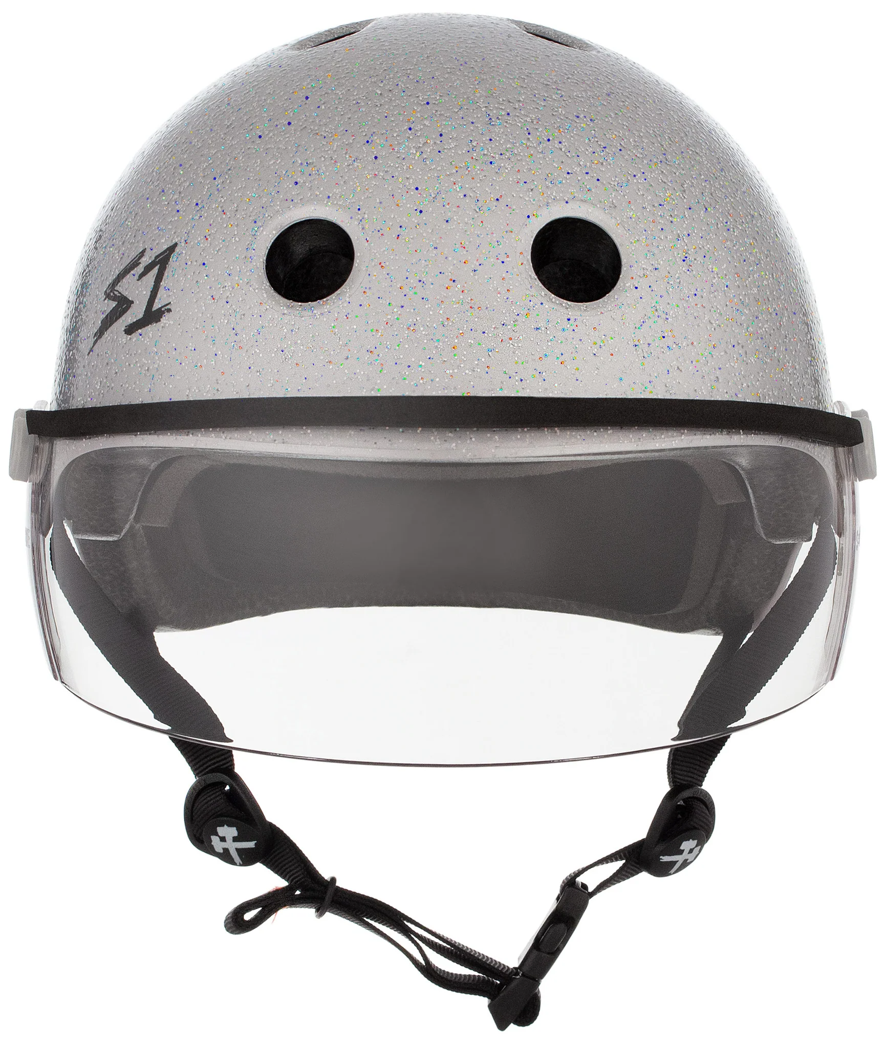 S1 Lifer Visor Gen 2 Helmet - Silver Gloss Glitter - Image 3
