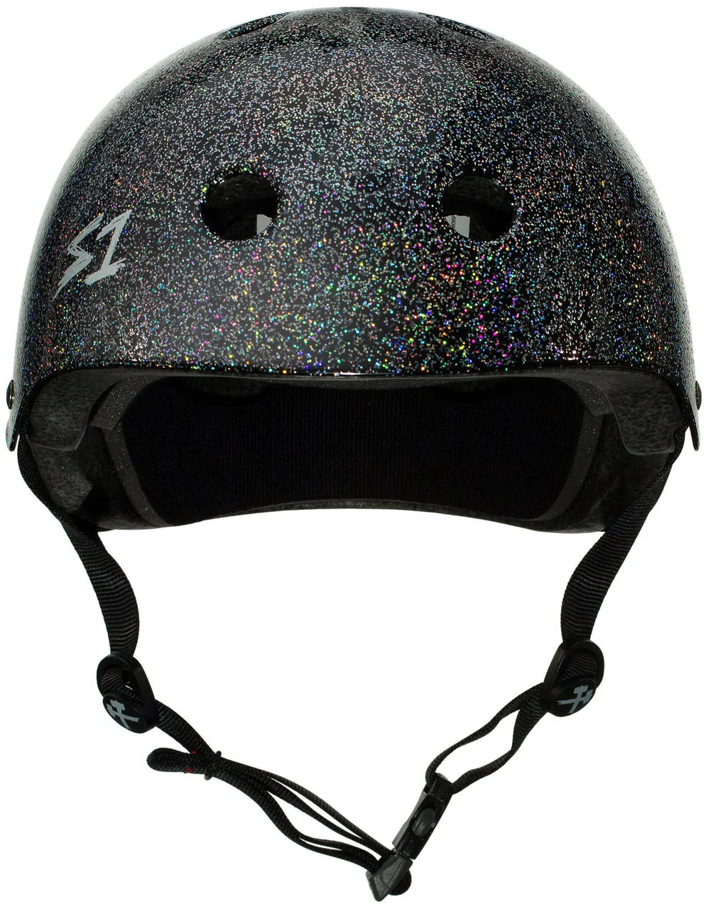 S1 Mega Lifer Helmet - Black Gloss Glitter - Image 3