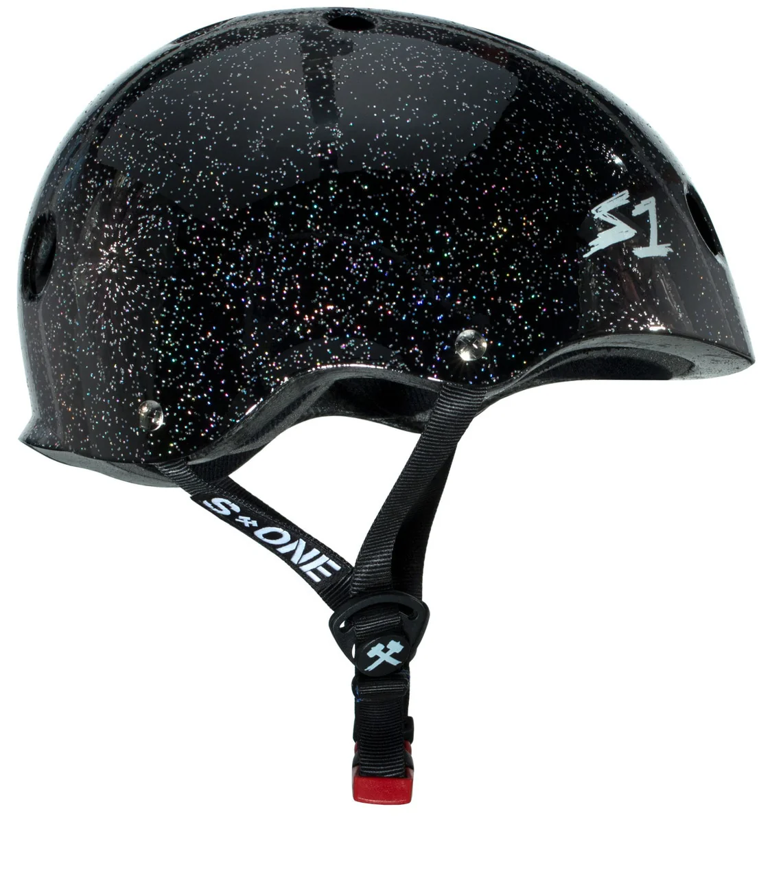S1 Mini Lifer Helmet - Black Gloss Glitter - Image 2