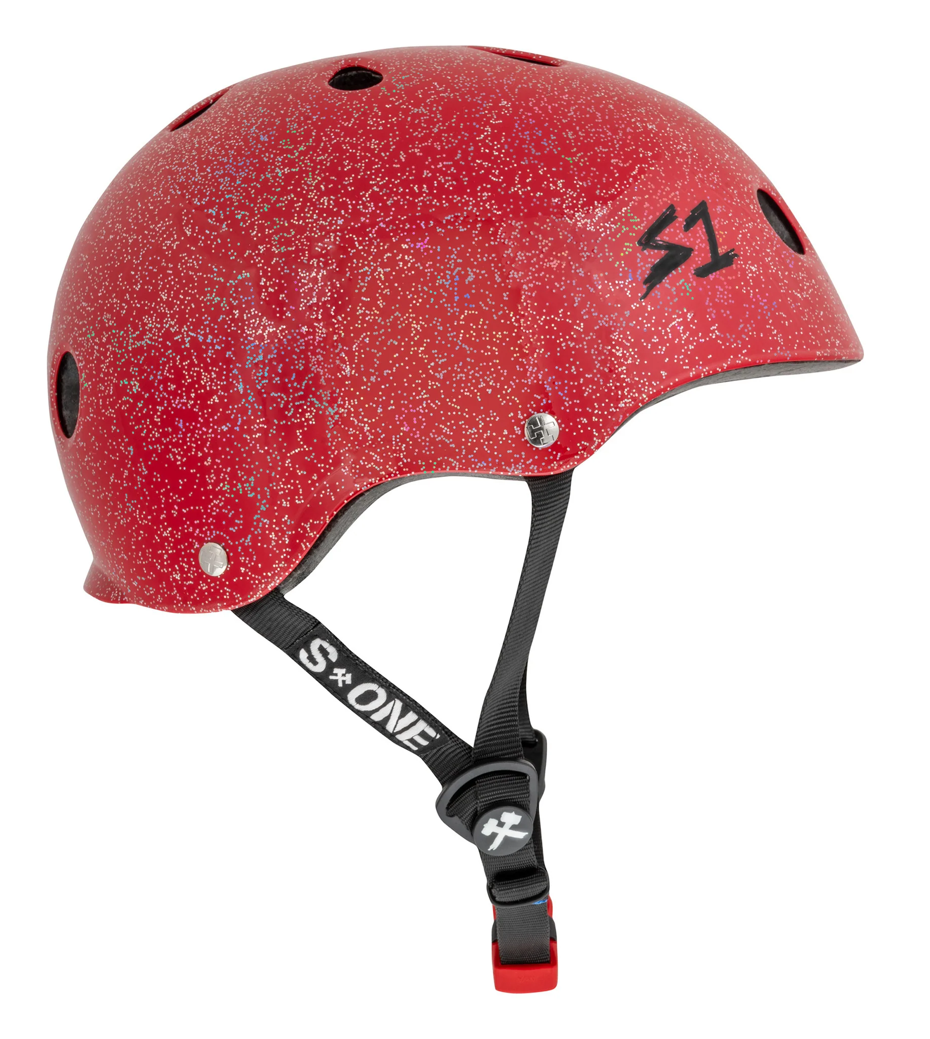 S1 Mini Lifer Helmet - Red Gloss Glitter - Image 2