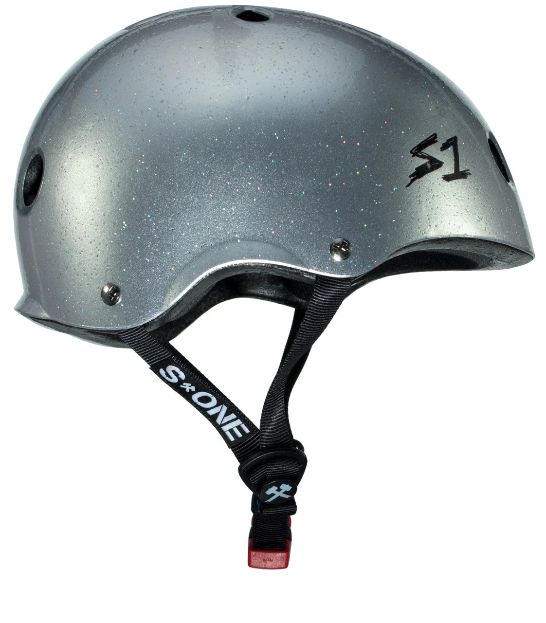 S1 Mini Lifer Helmet - Silver Gloss Glitter - Image 2