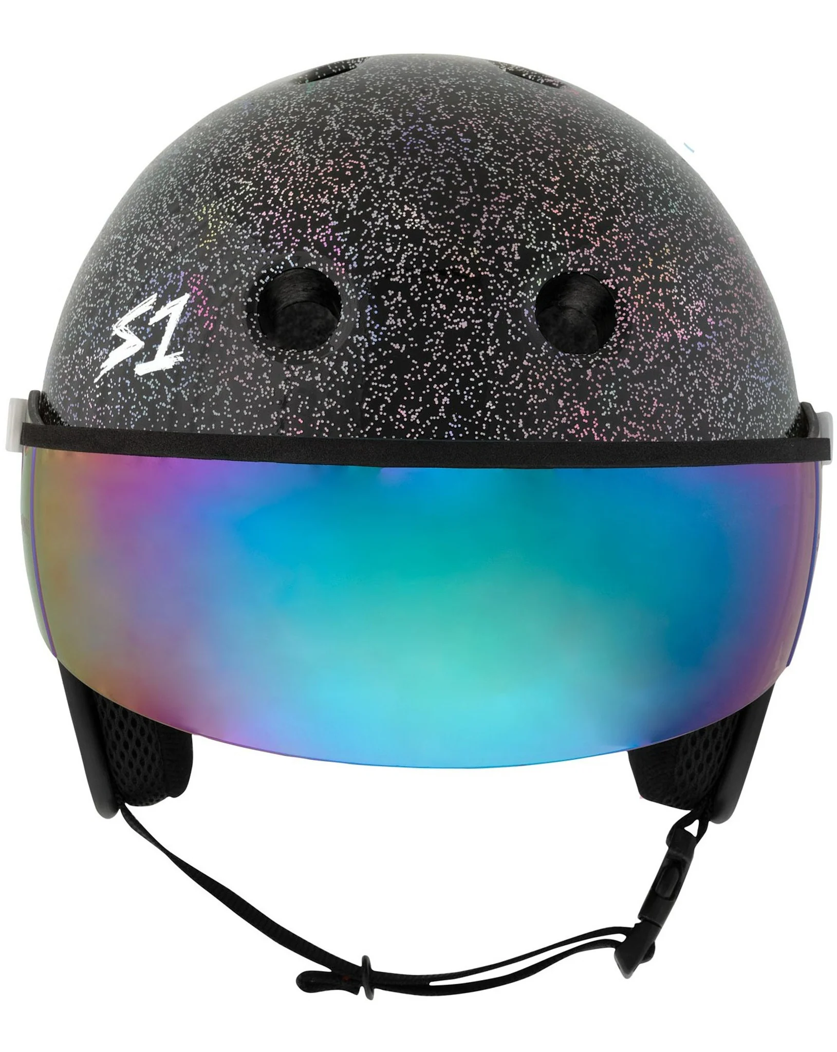 S1 Retro Lifer E-Helmet - Black Gloss Glitter - Image 10