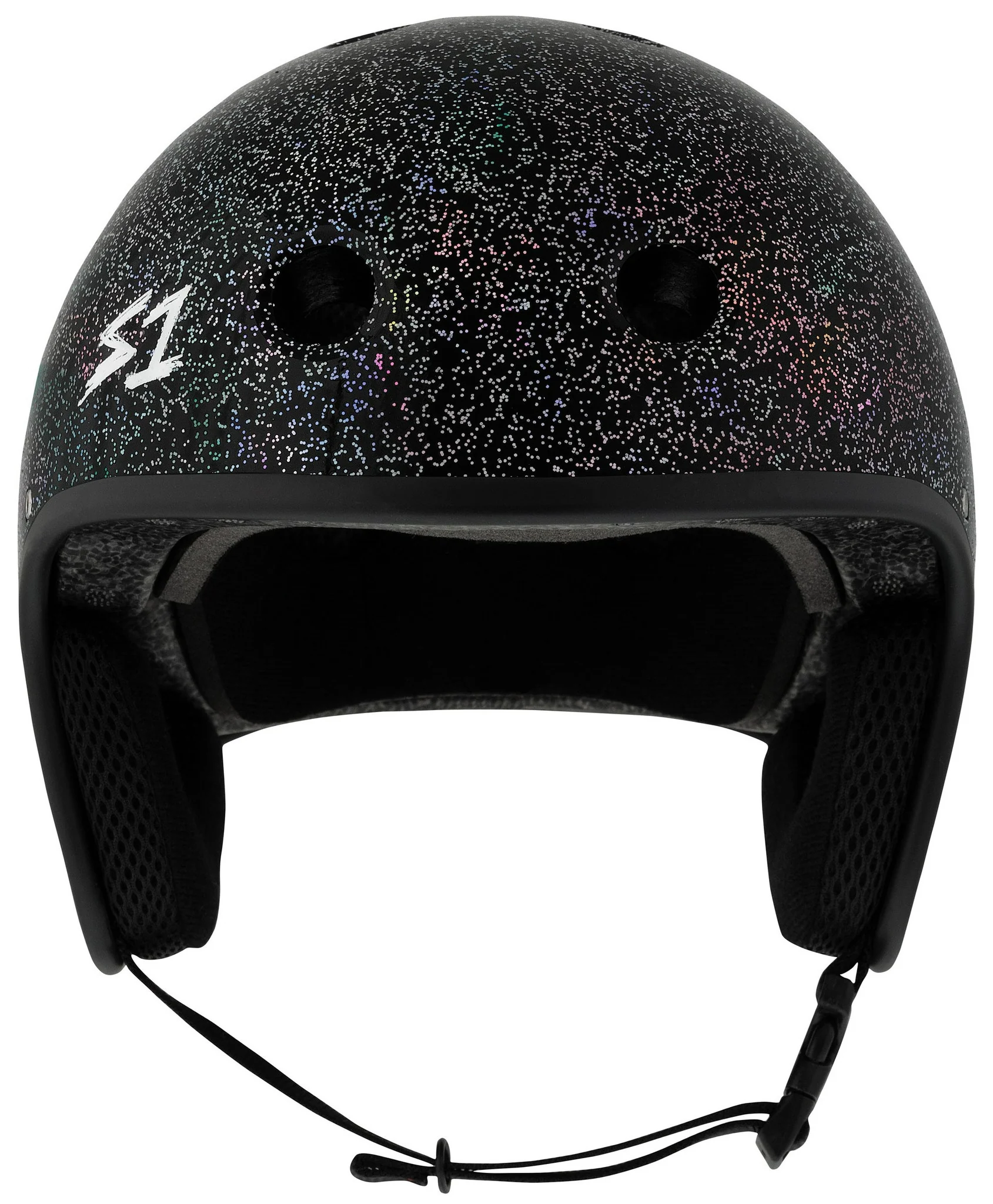 S1 Retro Lifer E-Helmet - Black Gloss Glitter - Image 3