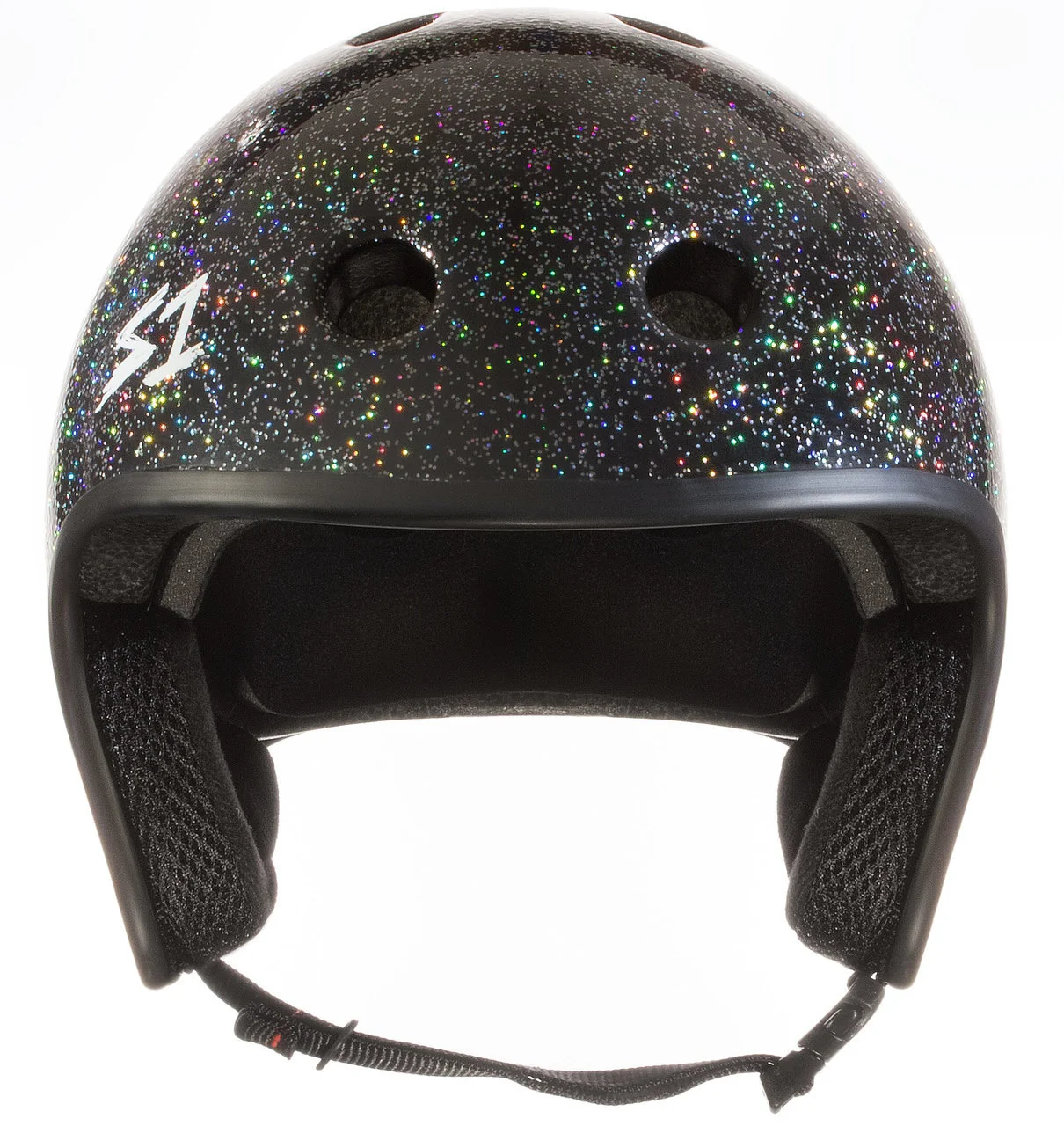 S1 Retro Lifer Helmet - Black Gloss Glitter - Image 3