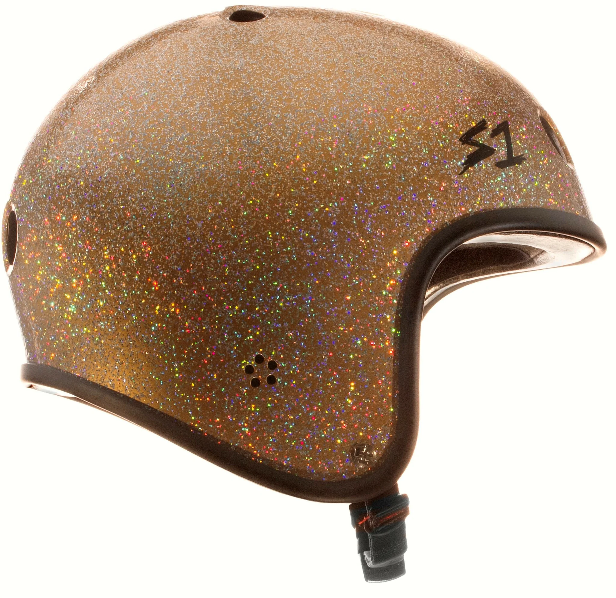 S1 Retro Lifer Helmet - Gold Gloss Glitter - Image 2