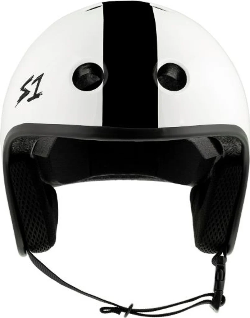 S1 Retro Lifer Helmet - White/Black Stripe - AJ Nelson - Image 2