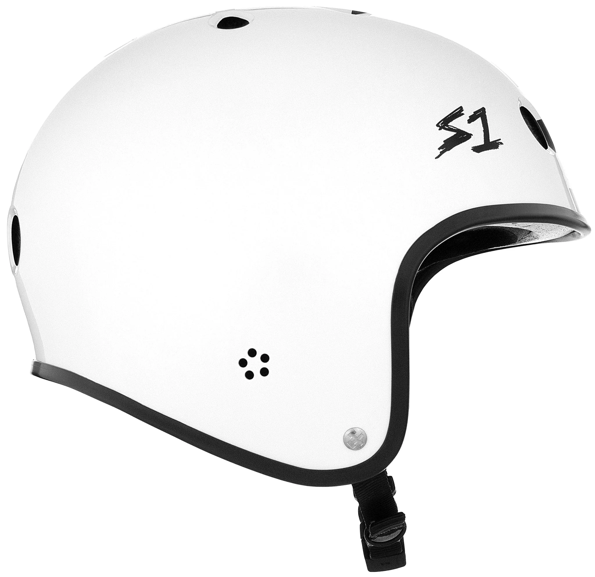 S1 Retro Lifer Helmet - White Gloss/Checkers - Image 2