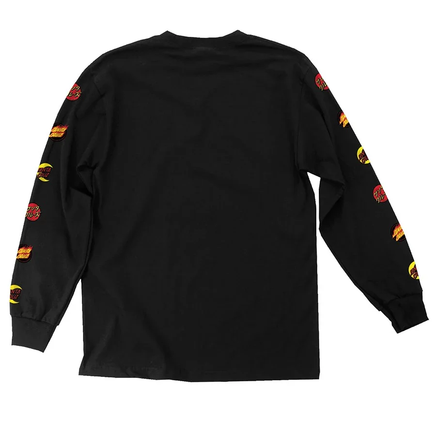 Santa Cruz Group Dot Long Sleeve Mens T-Shirt - Black - Image 2
