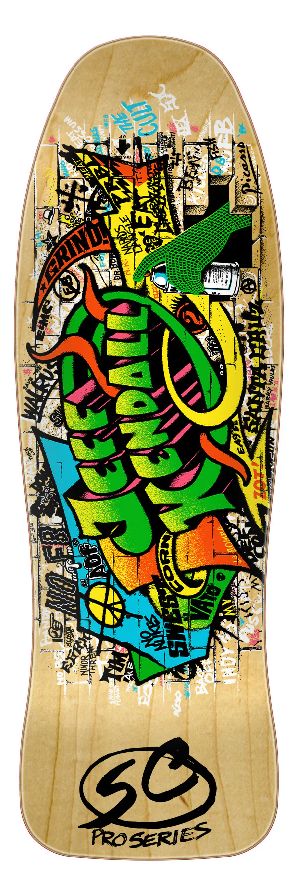 Santa Cruz Jeff Kendall Graffiti Reissue Skateboard Deck - 9.69"