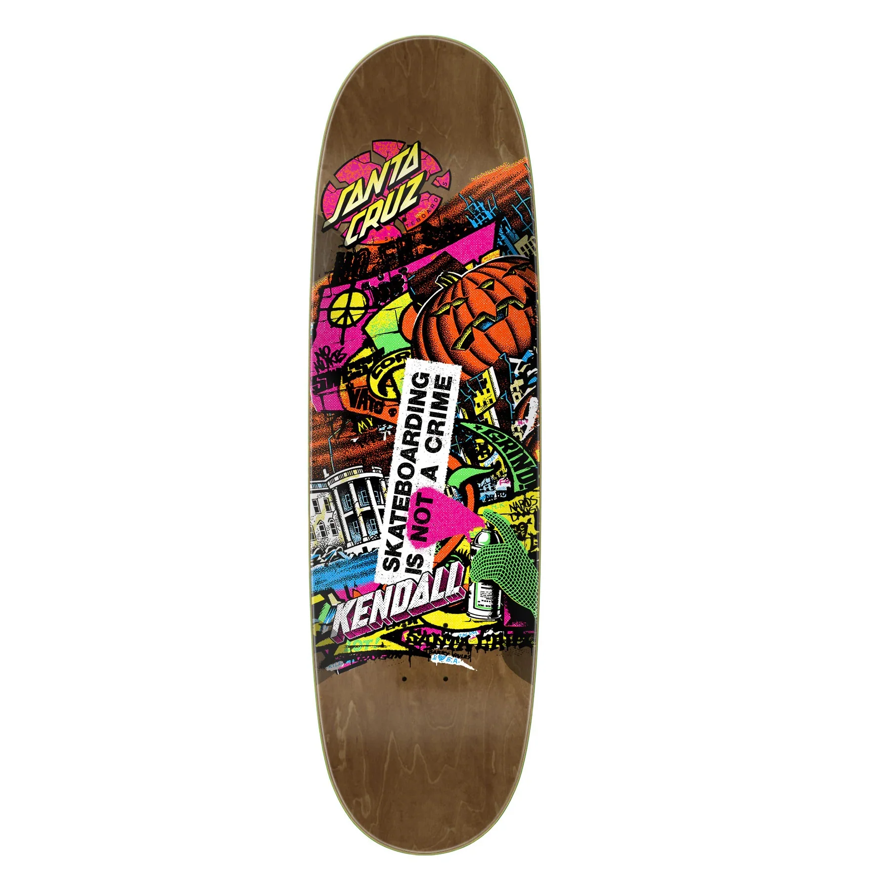 Santa Cruz Kendall Street Art Collage Egg VX Skateboard Deck - 9.0″