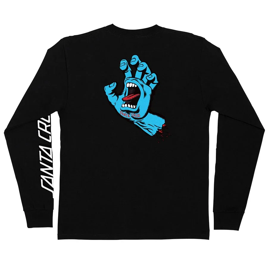 Santa Cruz Screaming Hand Long Sleeve Mens T-Shirt - Black - Image 2