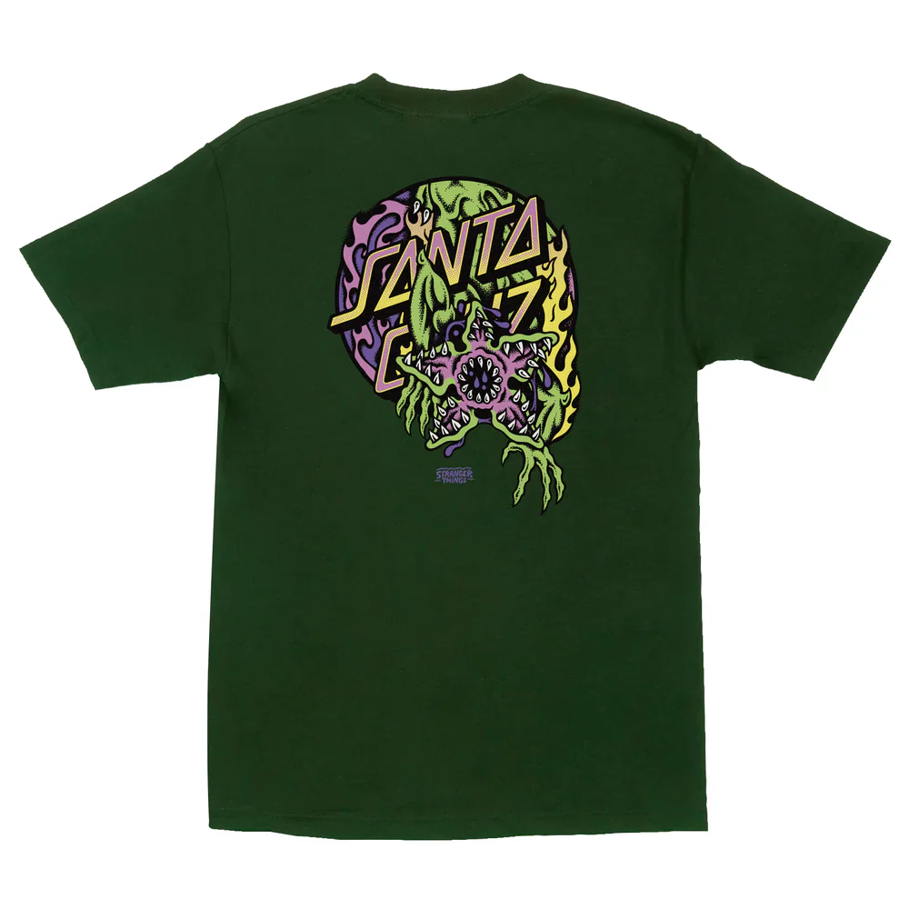 Santa Cruz x Stranger Things Demogorgon Dot T-Shirt - Forest - Image 2