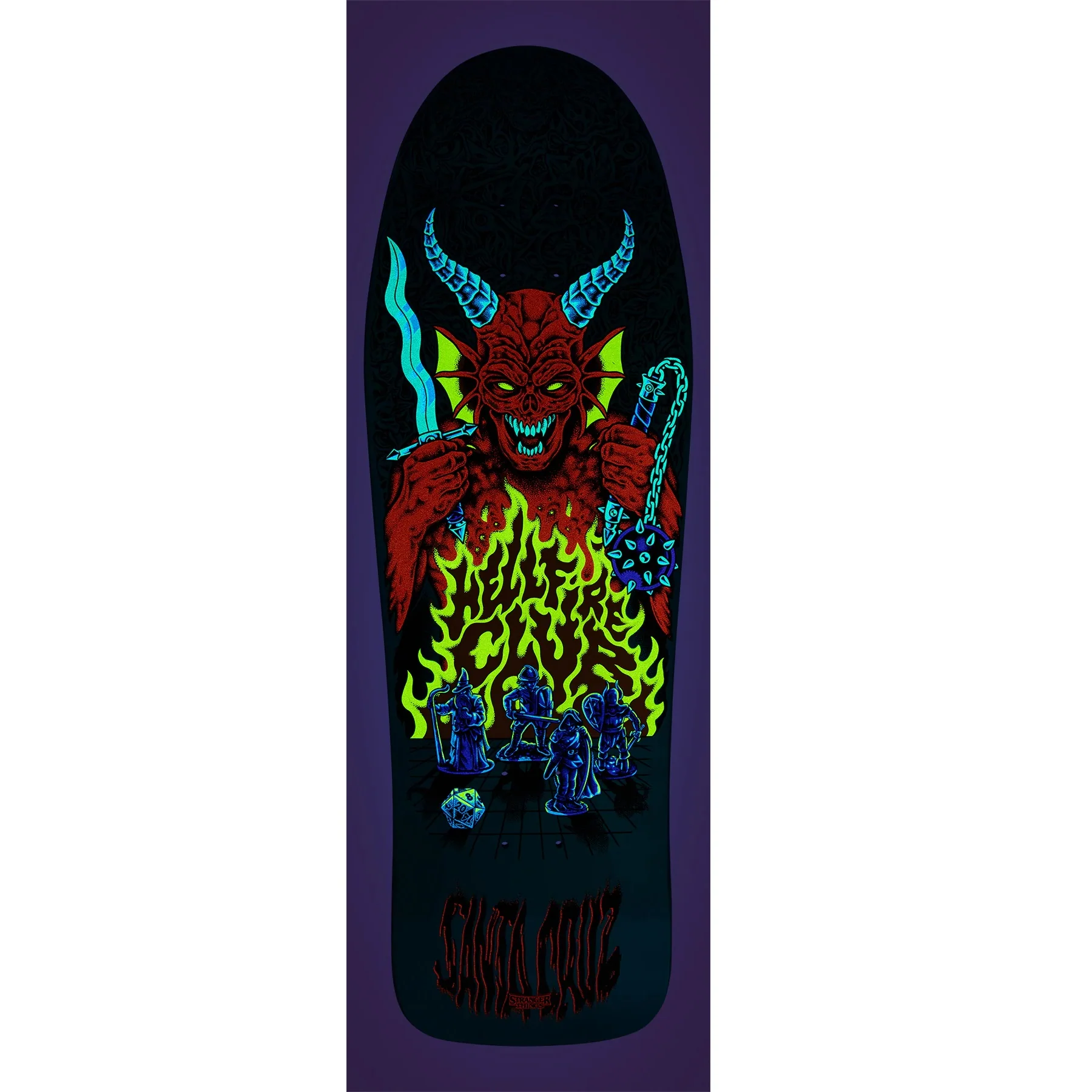 Santa Cruz x Stranger Things Knox Hellfire Pit Skateboard Deck - 10.07″ - Image 3