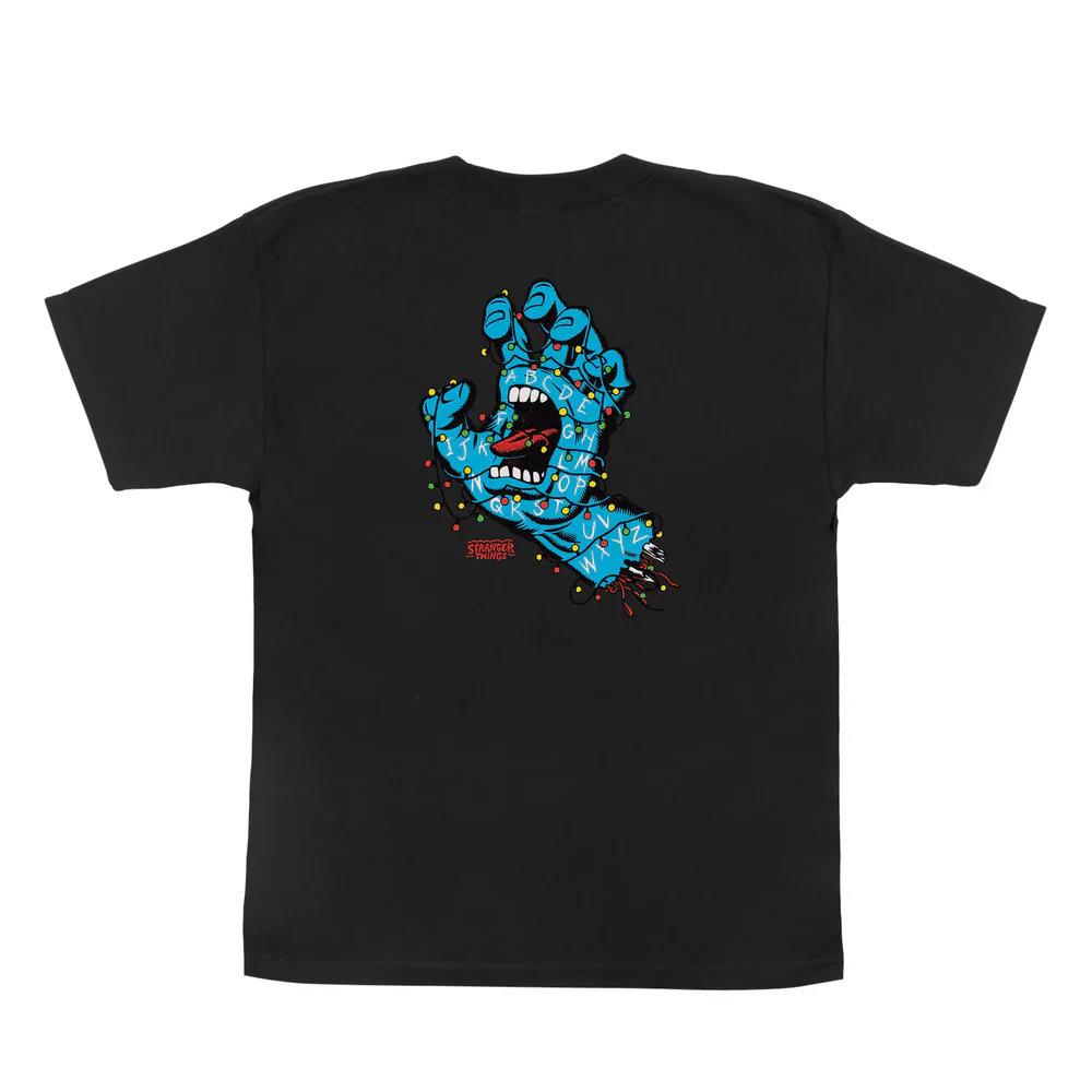 Santa Cruz x Stranger Things Screaming Lights Youth T-Shirt - Black - Image 2