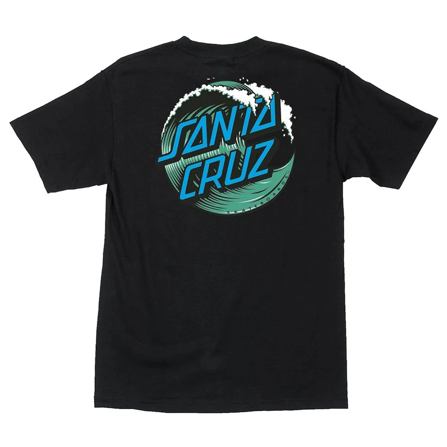 Santa Cruz Wave Dot Short Sleeve Youth T-Shirt - Black - Image 2