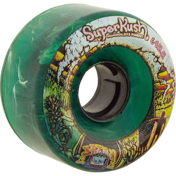 Satori Goo Ball Super Kush Skateboard Wheels 64mm 78a - Clear Green (Set of 4)
