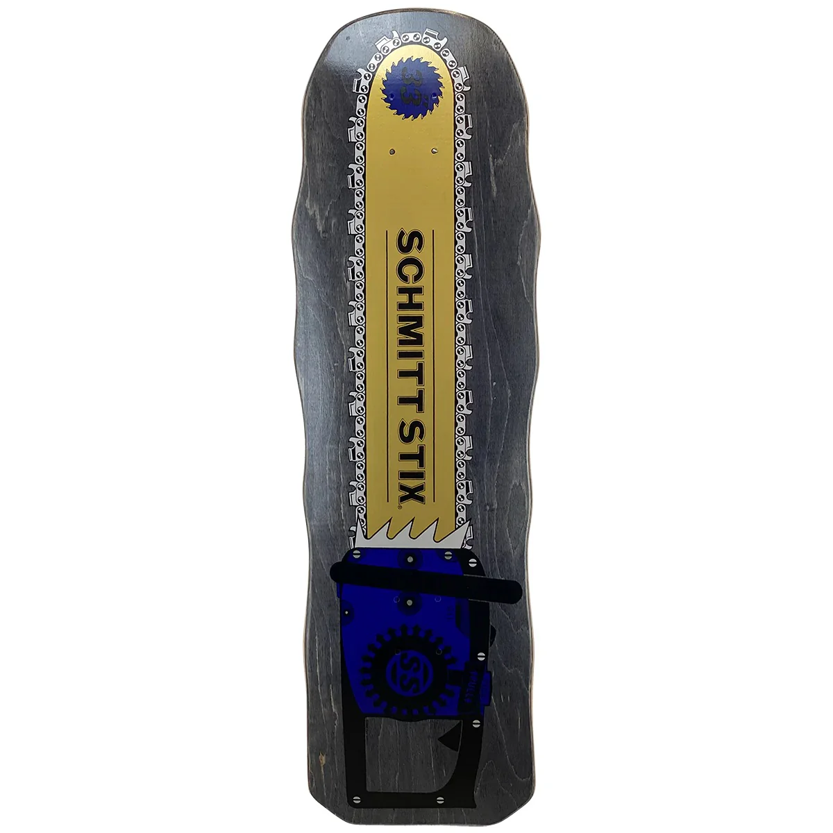 Schmitt Stix Chainsaw Skateboard Deck - 10" Black Stain