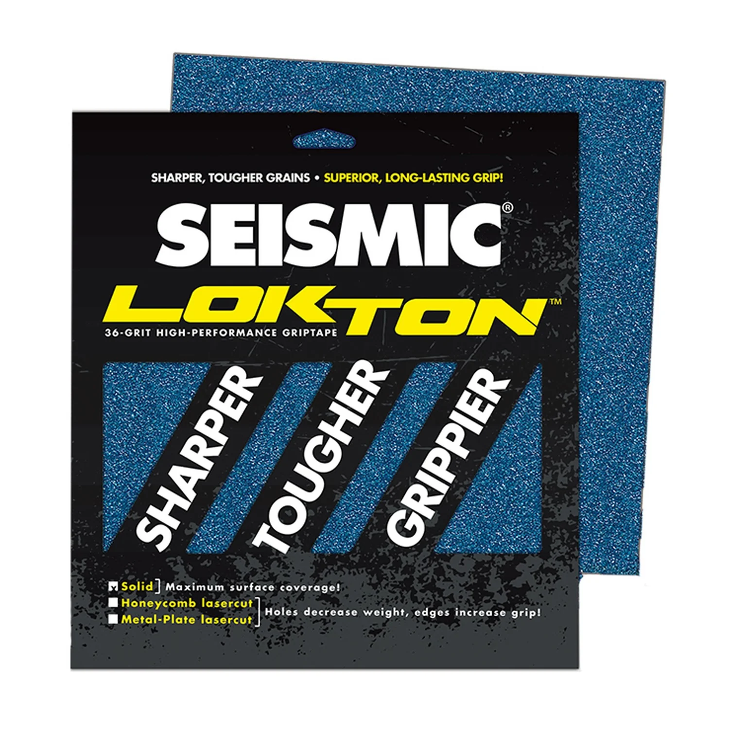 Seismic Griptape Lokton Squares 36 Grit Solid - Blue