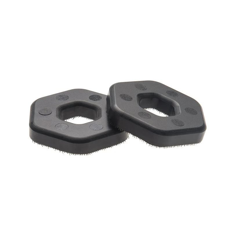Seismic Slide Pucks Premium Extra-Hard Flinted Hollow Hex - Black (Pair)