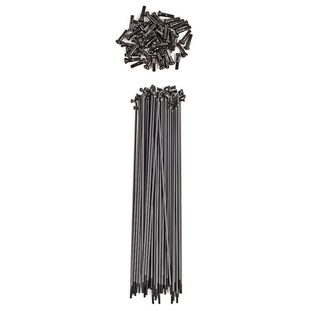 Shadow Conspiracy BMX Straight Spokes 186mm - Black (Pack of 40)