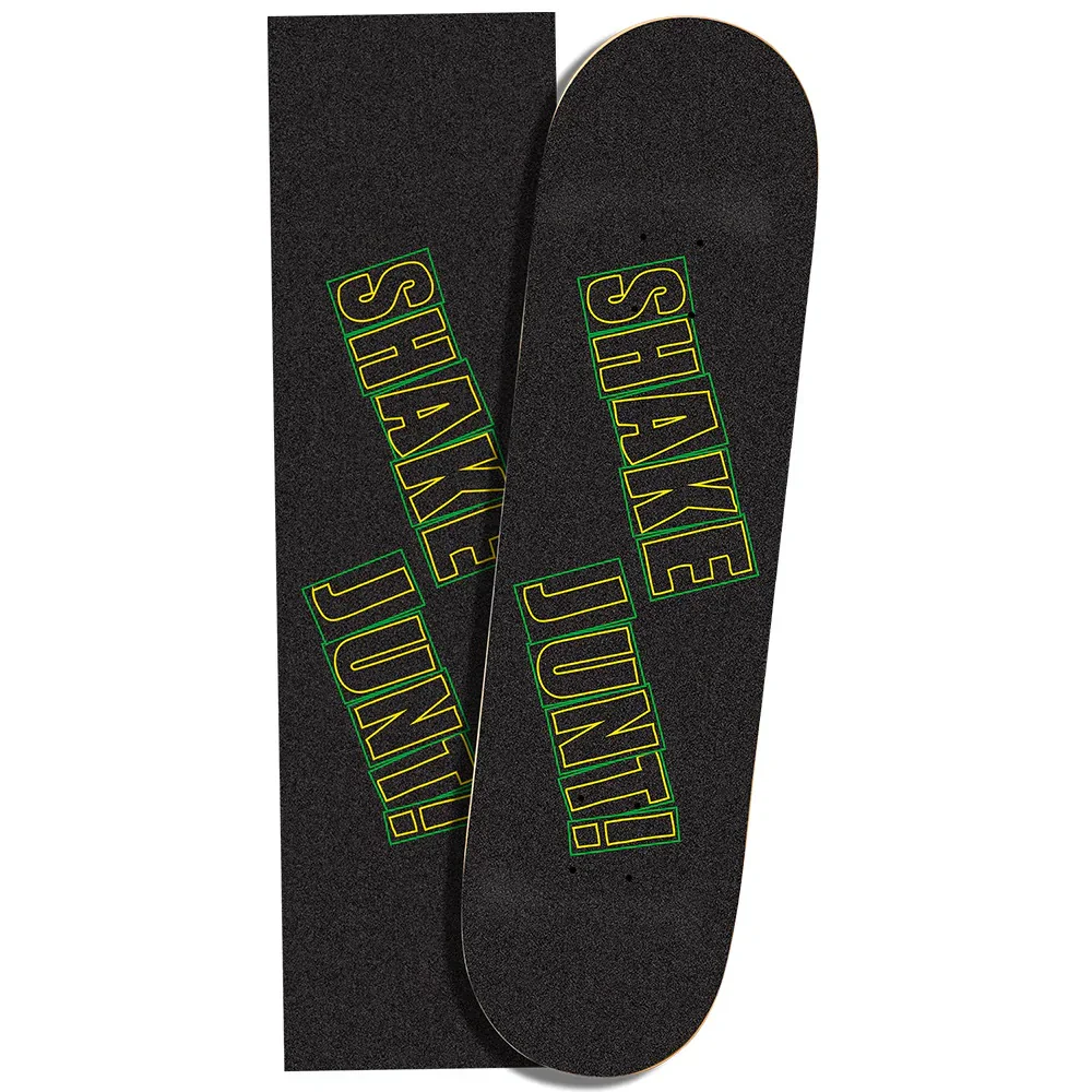 Shake Junt Bake Junt Single Sheet Griptape 9″x33″ - Black/Green/Yellow