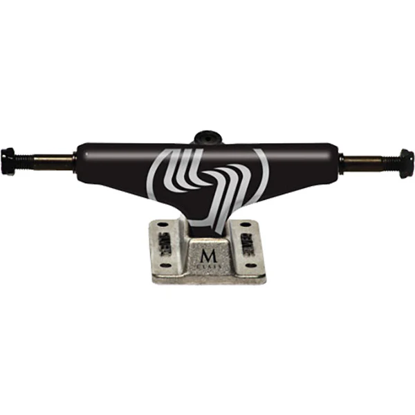 Silver M-Class Hollow Skateboard Trucks 8.5″ - Black/Silver (Set of 2)
