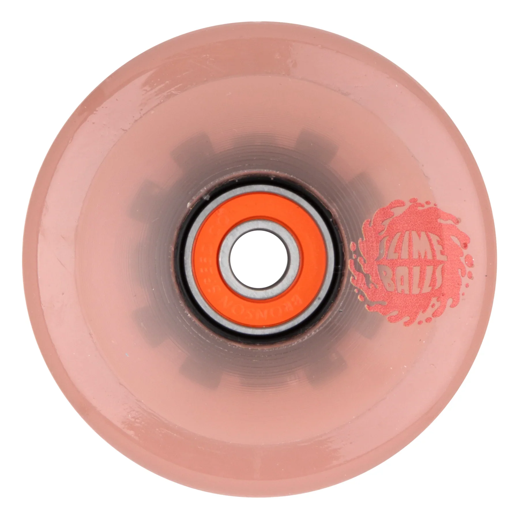 Slime Balls Pink Eyes Light Ups OG Slime Wheels 66mm 78a - Trans Pink (Set of 4) - Image 2