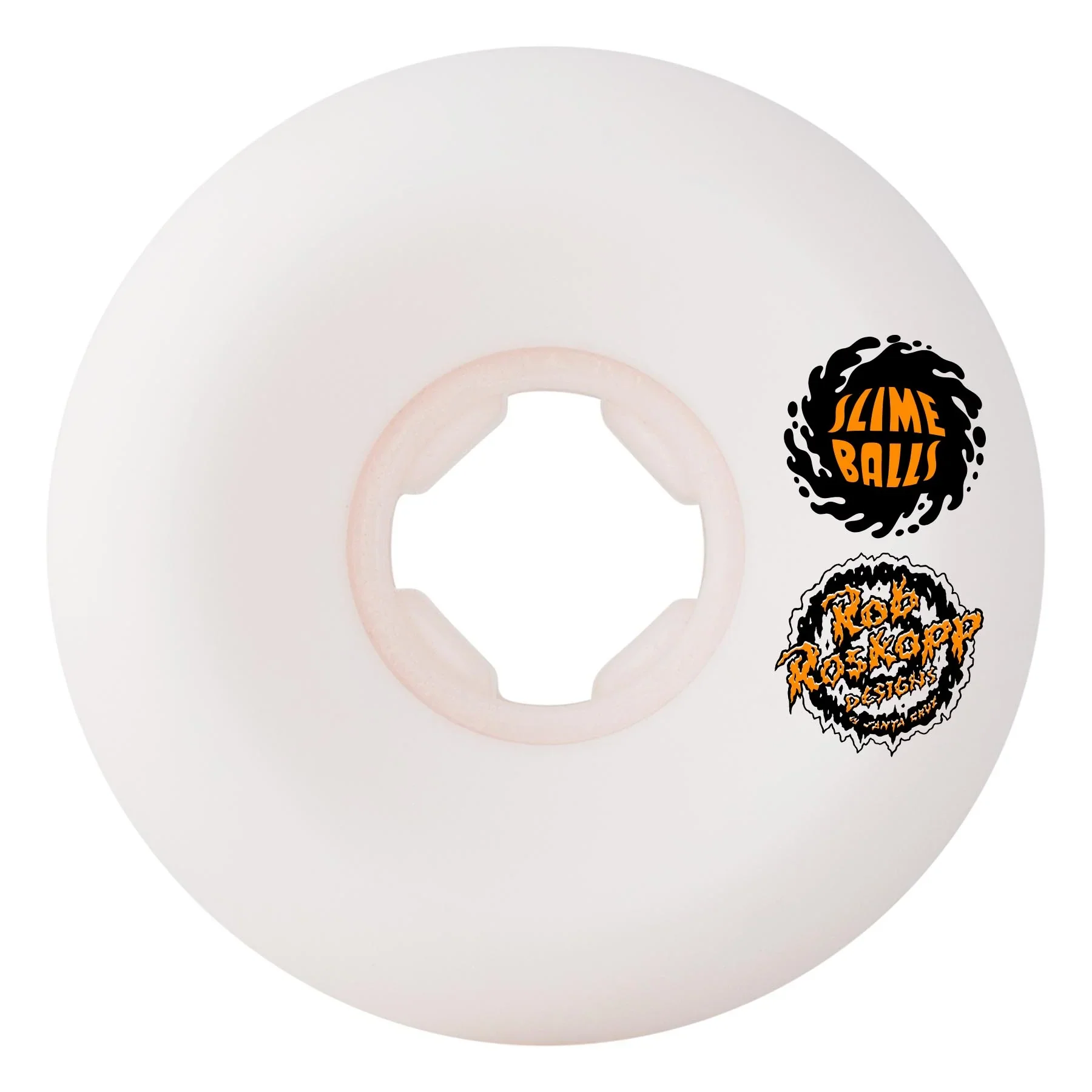Slime Balls Roskopp Face Two Reissue Hardline Wheels 54mm 95a - White (Set of 4) - Image 2