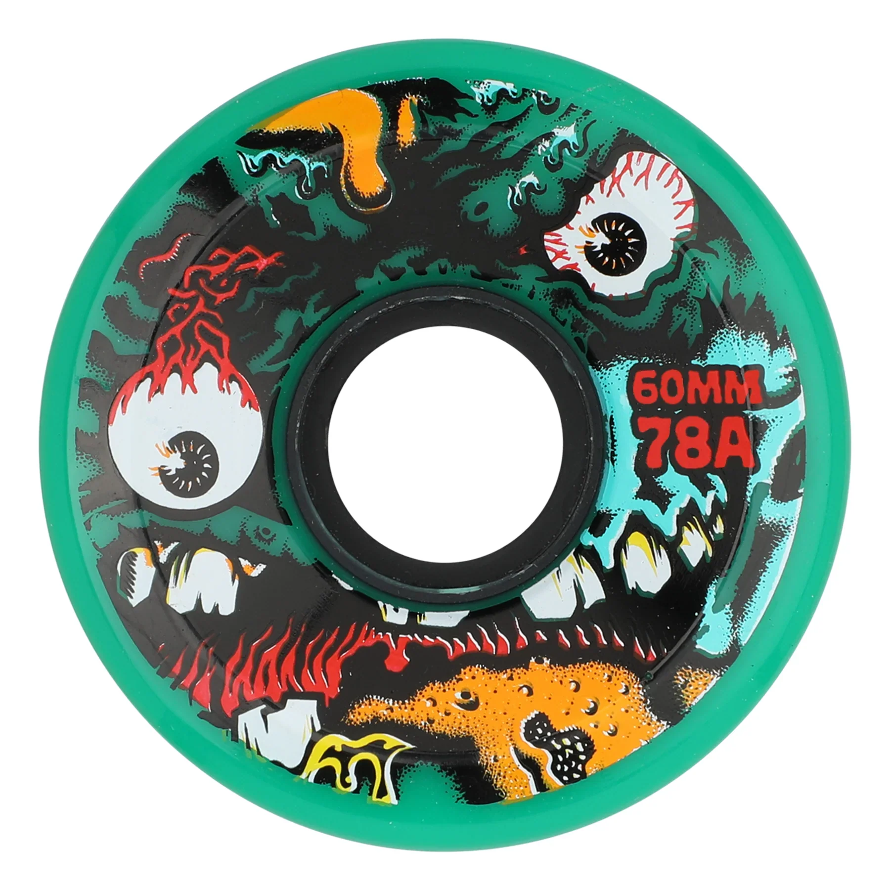 Slime Balls Roskopp Face Two Reissue OG Slime Wheels 60mm 78a - Green (Set of 4)