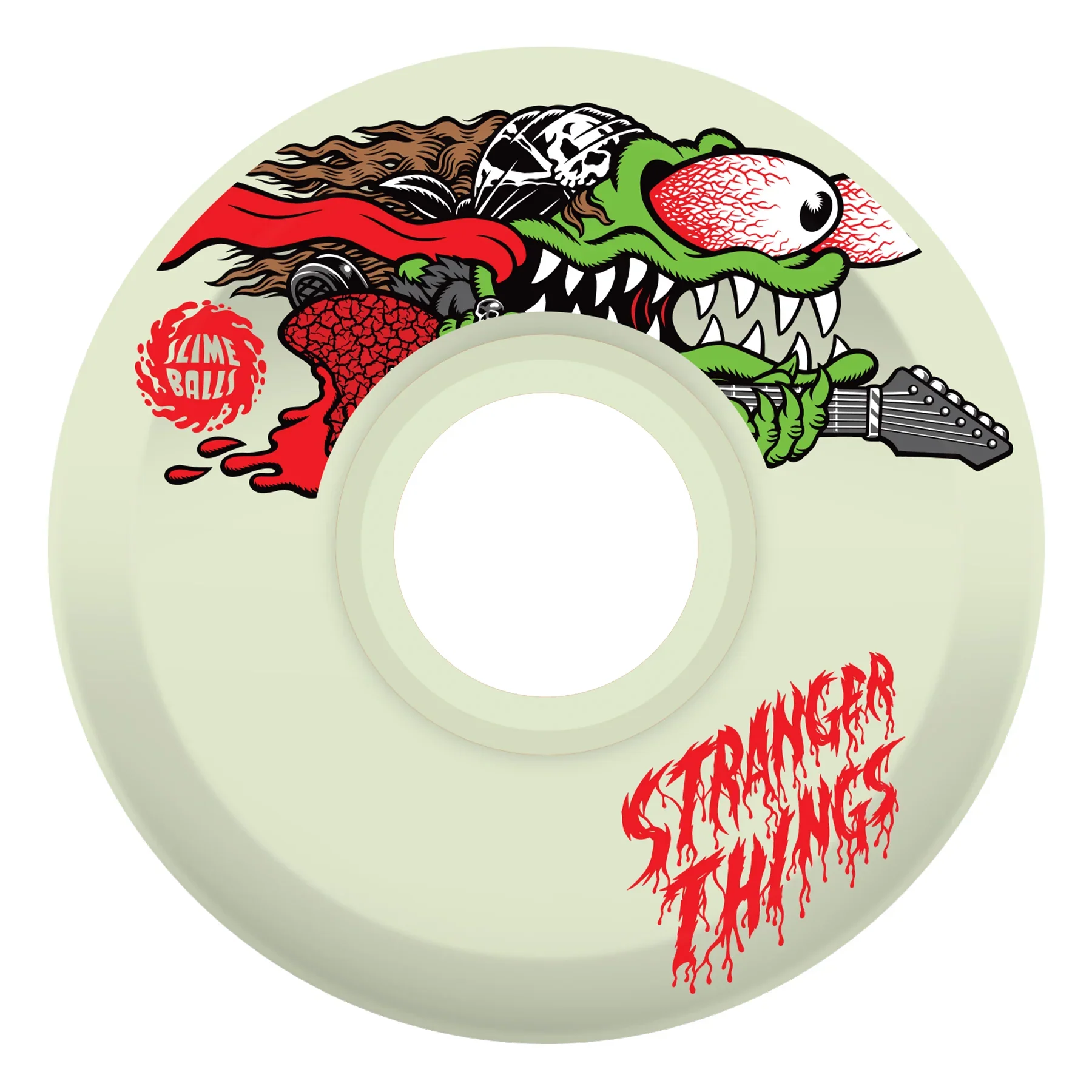 Slime Balls x Stranger Things Meek Slasher Eddie Light Ups Wheels 60mm 78a - Glow In The Dark (Set)