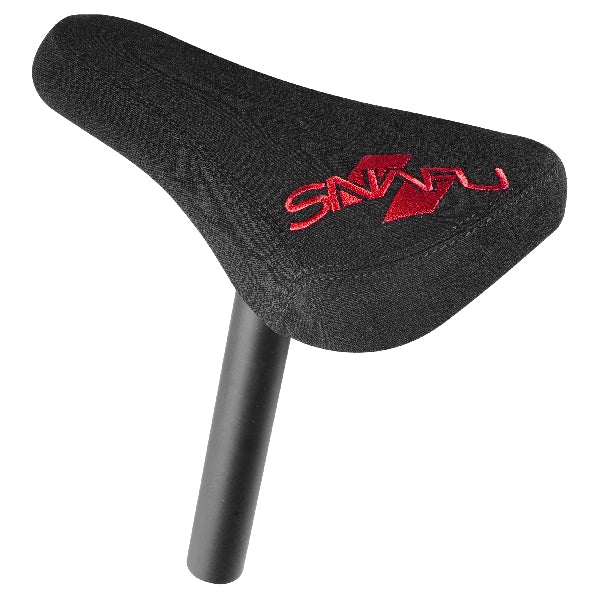 Snafu Solo Seat Padded & Post Combo - Black/Red
