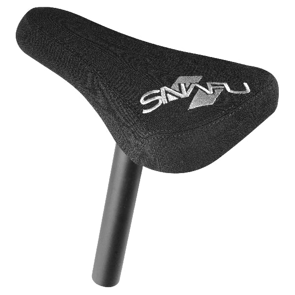 Snafu Solo Seat Padded & Post Combo - Black/White