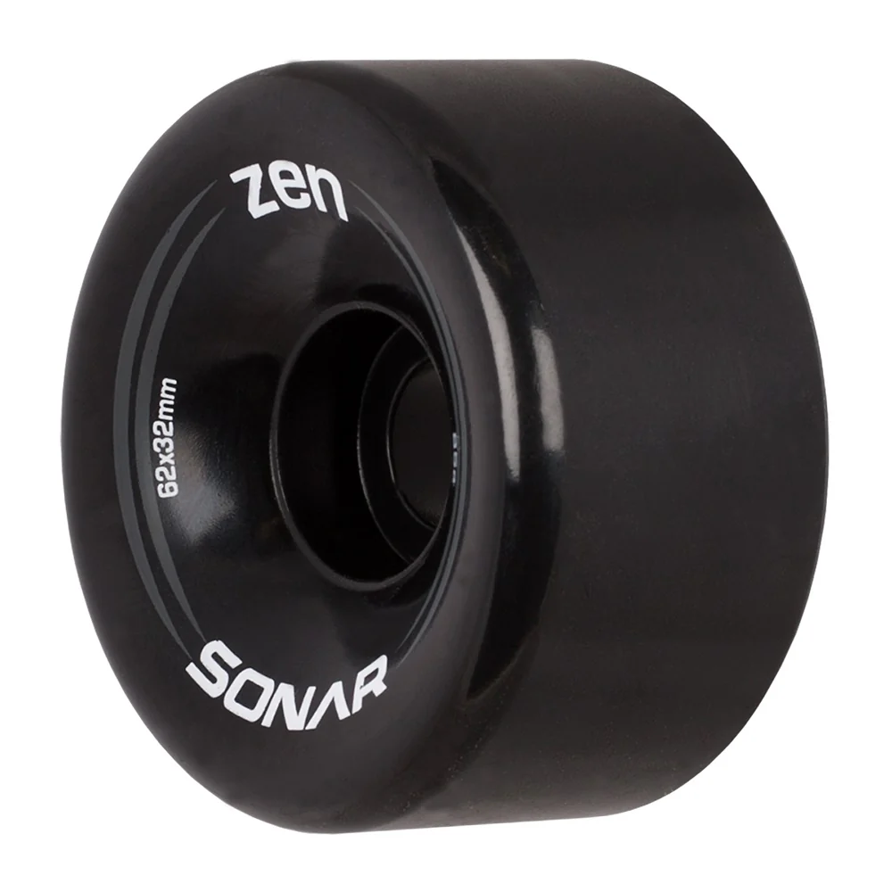 Sonar Zen Roller Skate Wheels 62mm 85a - Black (4 Pack) - Image 2